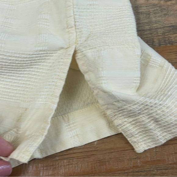 Tori Richard Mens Large Hawaiian Shirt Button Up Yellow Floral Embroidered Silk - Picture 9 of 10